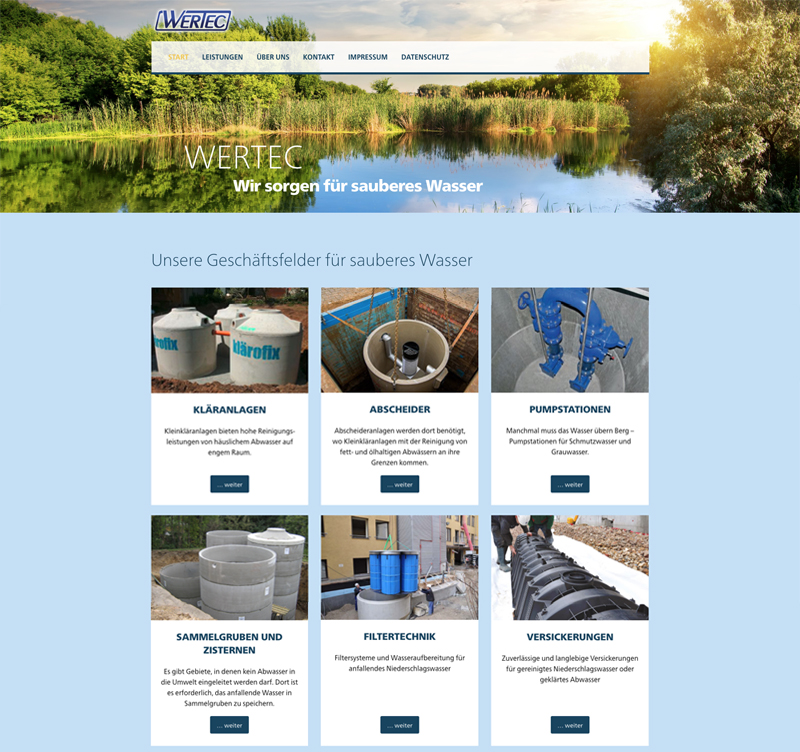 Wertec für sauberes Wasser – Link zur Website